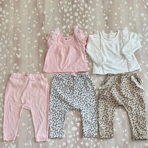 Miniclasix Baby Girl Bundle 12-18M + Bloomie’s Pants | 2 Matching Sets Leopard